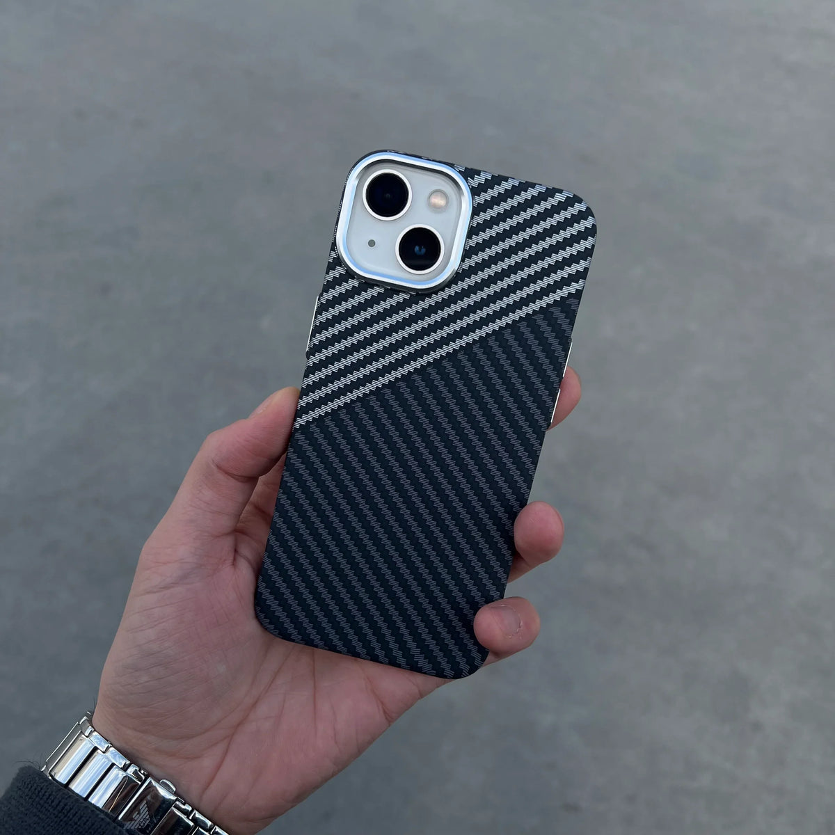 Kevlar Carbon Fiber Black Grey Edition Phone Case