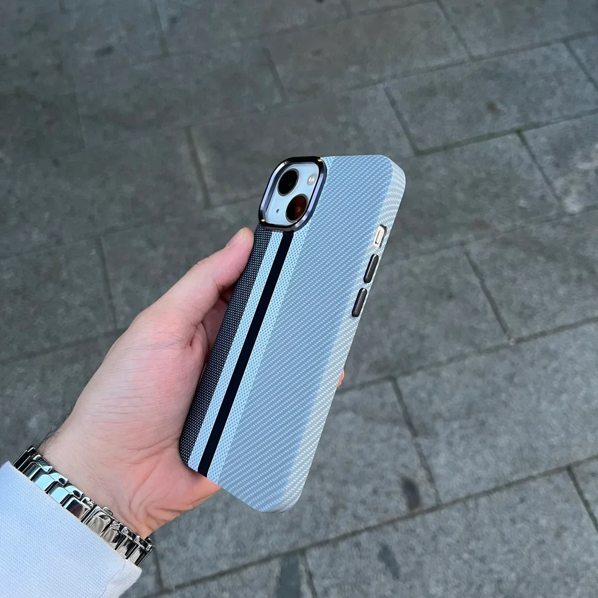 Line Pattern Carbon Fiber Edition Case
